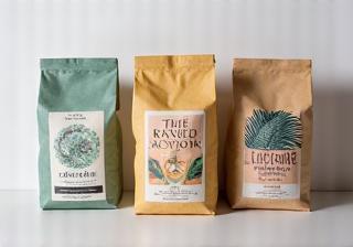 Custom branded coffee bags with unique designs